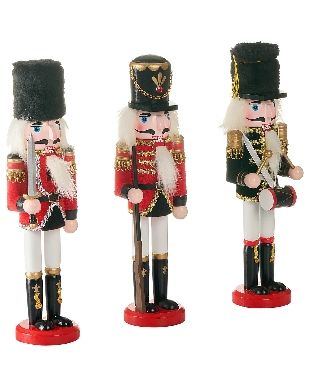 Figura decorativa LAGAN 30 cm Cascanueces Rojo