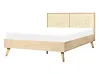Bed Rattan MONPAZIER 140 x 200 cm (EU Double) Light Brown
