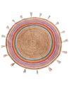 Okrúhly detský jutový koberec ⌀ 120 cm viacfarebný ZANAVI_906531