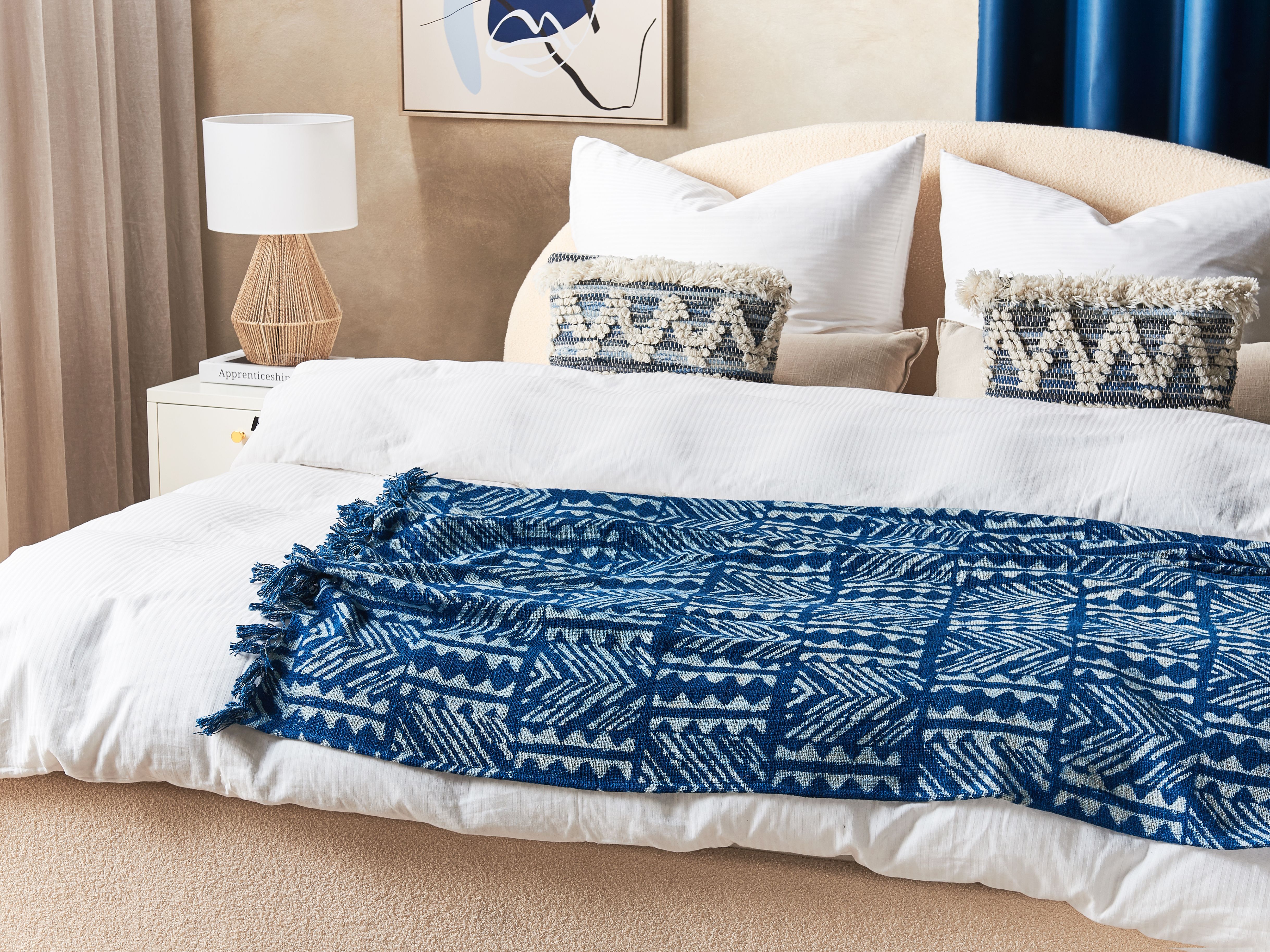 Blanket SHIVPURI Cotton 130 x 180 cm Blue_1178879