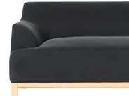 Corner Sofa 3 Seater SOSJO Fabric Black Left Hand_941182