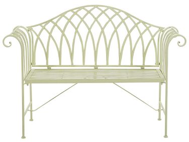 Metal Garden Bench 130 cm Light Green MILAZZO