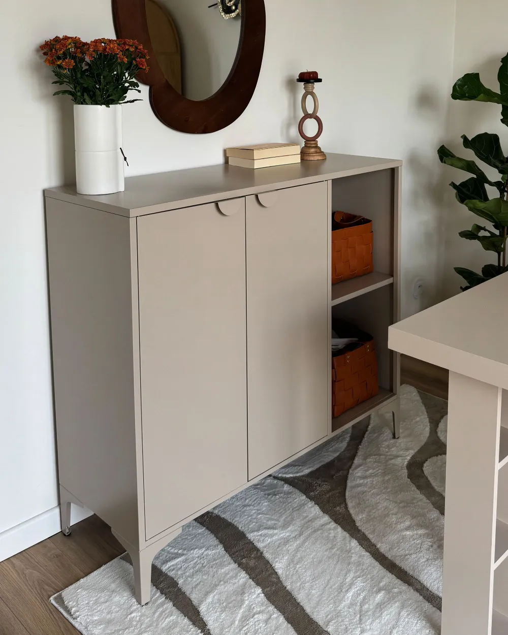 Commode 2 portes ARDURA Métal Beige_1174205