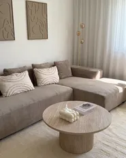 Coffee Table AMMON Travertine Effect_1020342