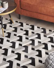 Rug NARMAN Grey 140 x 200 cm Leather_780707