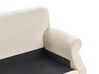 2-Sitzer Sofa Samtstoff cremeweiß EIKE_733440