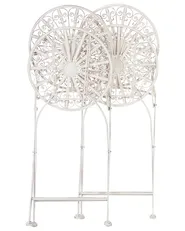 Set di 2 sedie da giardino SCAFA Metallo Bianco_856073