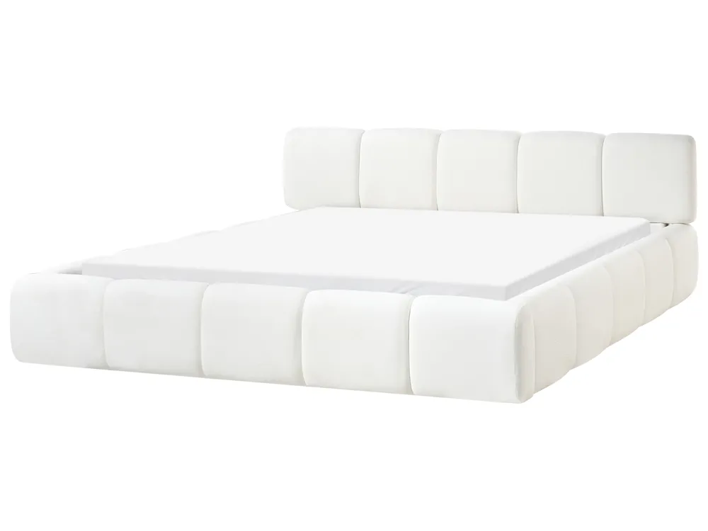 Bed stof ORVILLE 180 x 200 cm gebroken wit