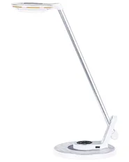 Lampada da scrivania a LED CORVUS con dimmer Metallo Bianco/Argento_854191