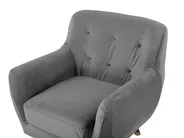 Set da salotto 6 posti BODO Velluto Grigio_738389
