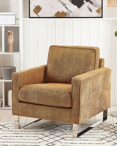 Jumbo Cord Armchair Light Brown VIND