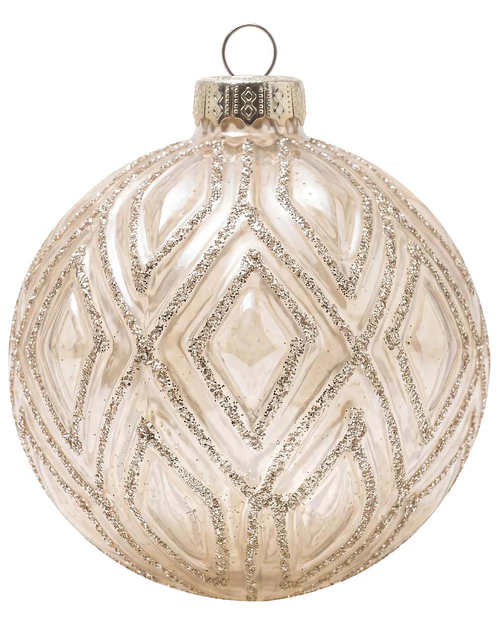 Set of 42 Baubles ICEGLOW Glass Gold_1192282