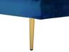 Left Hand Velvet Chaise Lounge Navy Blue MIRAMAS_739237