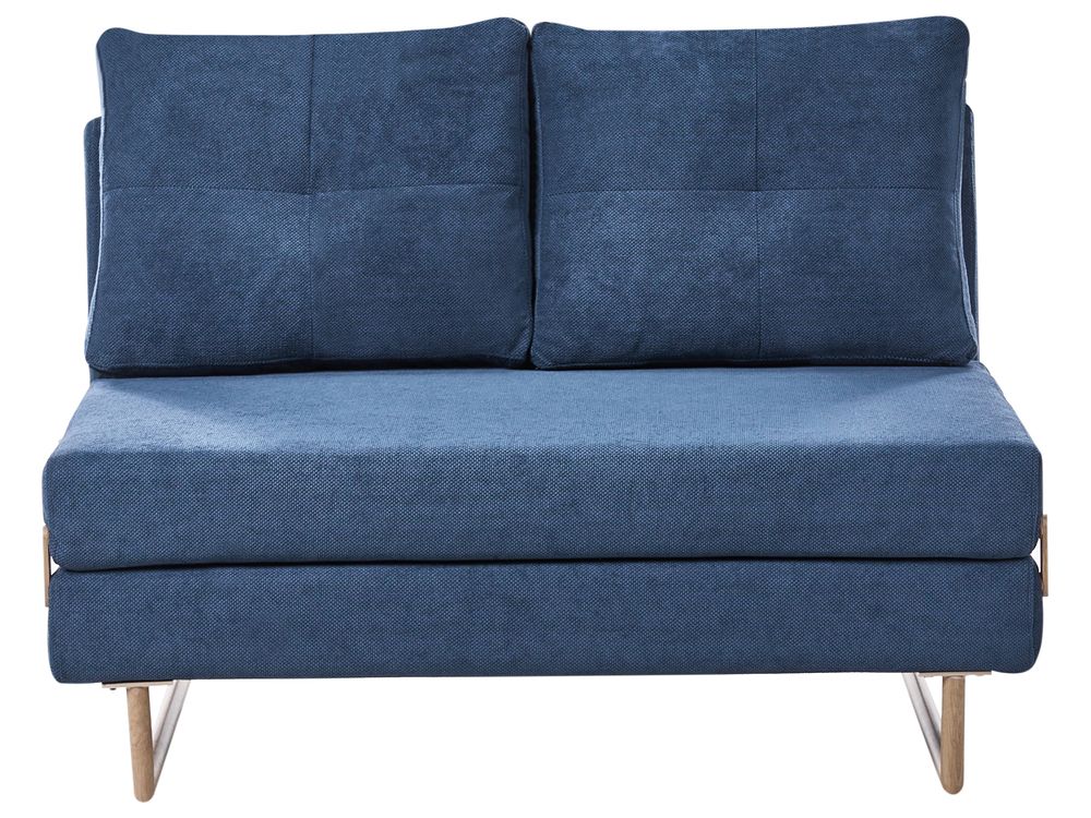 Sofá-cama 2 lugares JERSLEV Tecido Azul