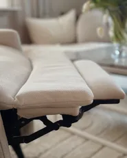 Sedia reclinabile SELVIK Poggiapiedi a scomparsa Tessuto Bianco sporco_1052536