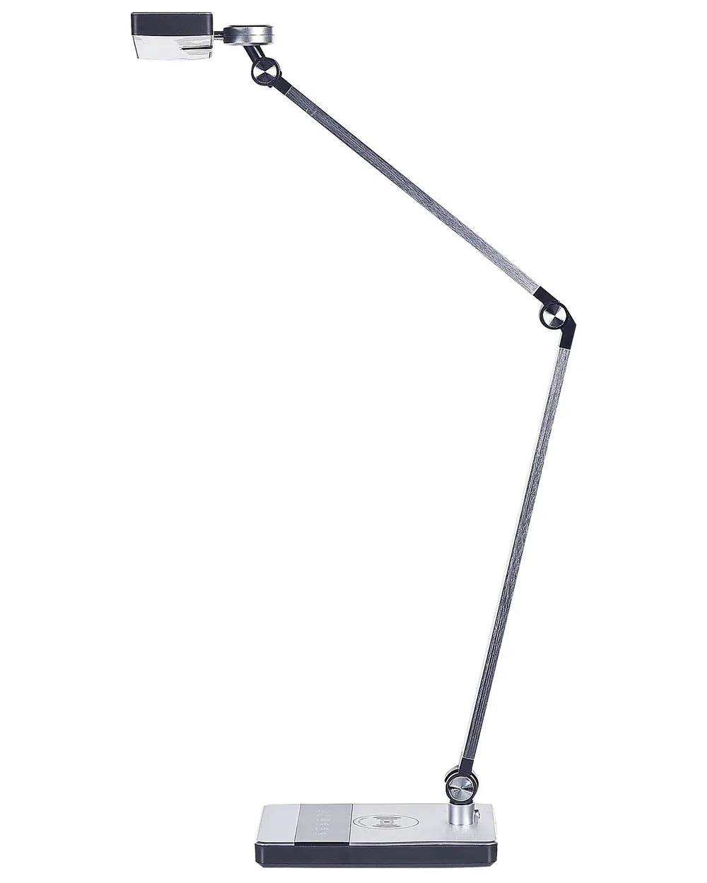 Lampada da scrivania a LED LACERTA con Caricatore wireless Metallo Argento_855161