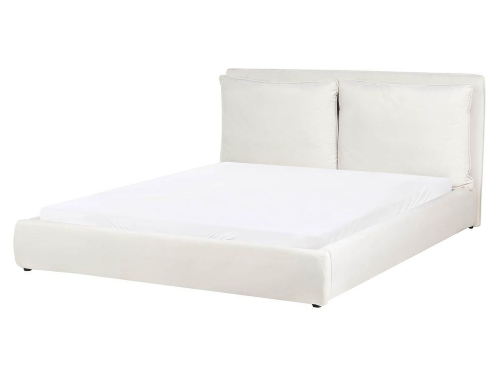 Waterbed Velvet BAJONNA 160 x 200 cm (EU King Size) Off-White
