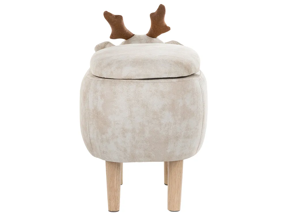 Pufa zwierzak ze schowkiem REINDEER Renifer Beżowy_750683