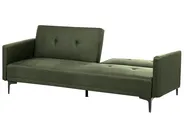 Sofa Bed 3 Seater LUCAN Fabric Green_914760