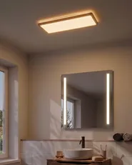 Lampa sufitowa LED ARDENZA Z pilotem Ze ściemniaczem Jasnobrązowy_1124811