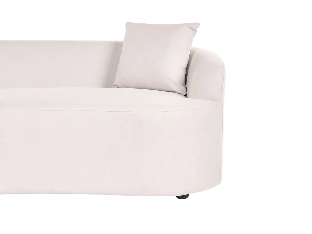 Sofa AMAL mit Ottomane Stoff Hellbeige_1145816