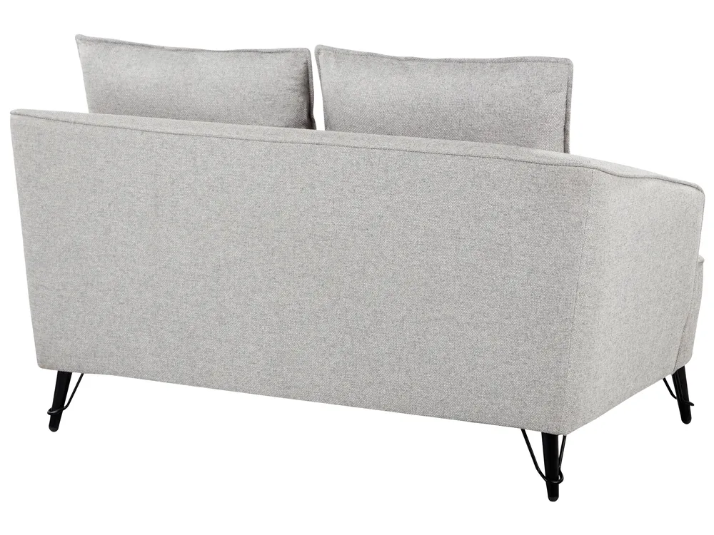 Living Room Set 5 Seater HOBRO Fabric Light Grey_949683