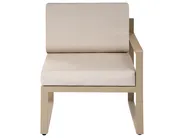 Set salotto da giardino con tavolo e pouf 2 posti NOCI Modulare Metallo Beige_1026727