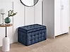 Storage Ottoman MICHIGAN Velvet Dark Blue
