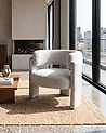 Armchair BUREA Chenille Light Grey