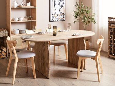 Acacia Wood Dining Table 180 x 90 cm Light SKYE