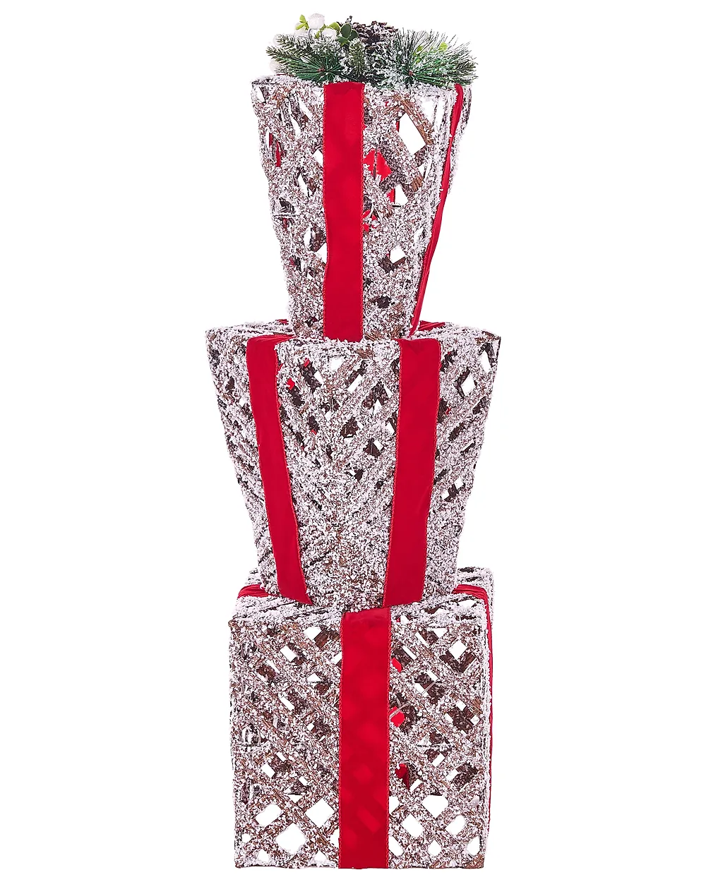 Decoración de Navidad LED HUMPPILA 87 cm Regalos de Navidad Blanco_1177957