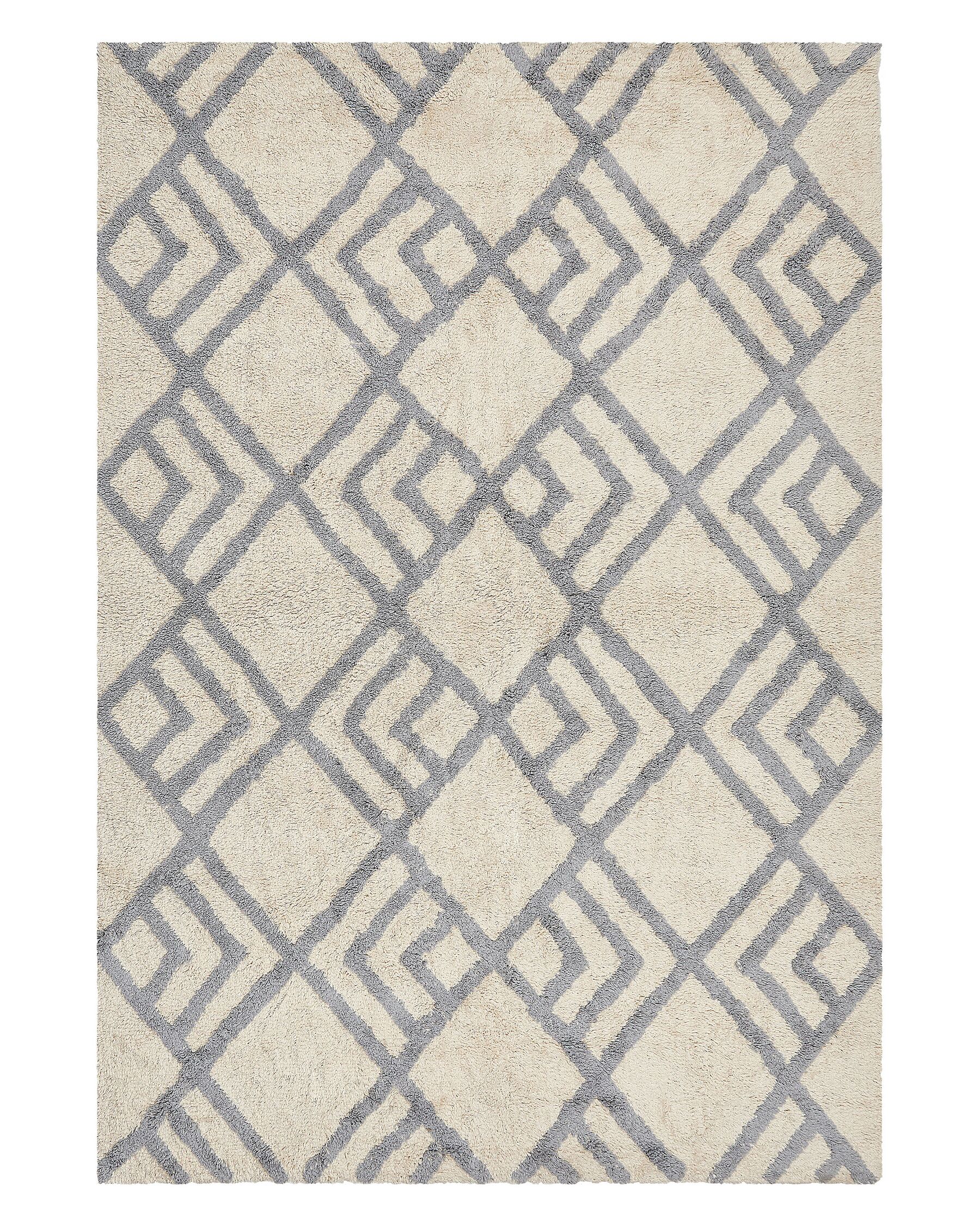 Vloerkleed katoen beige/grijs 140 x 200 cm NEVSEHIR_839403