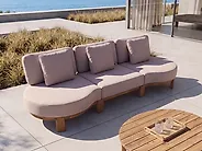 Sofa ogrodowa dla 3 osób ARZELLO Drewno akacjowe Jasnobrązowy_1163919