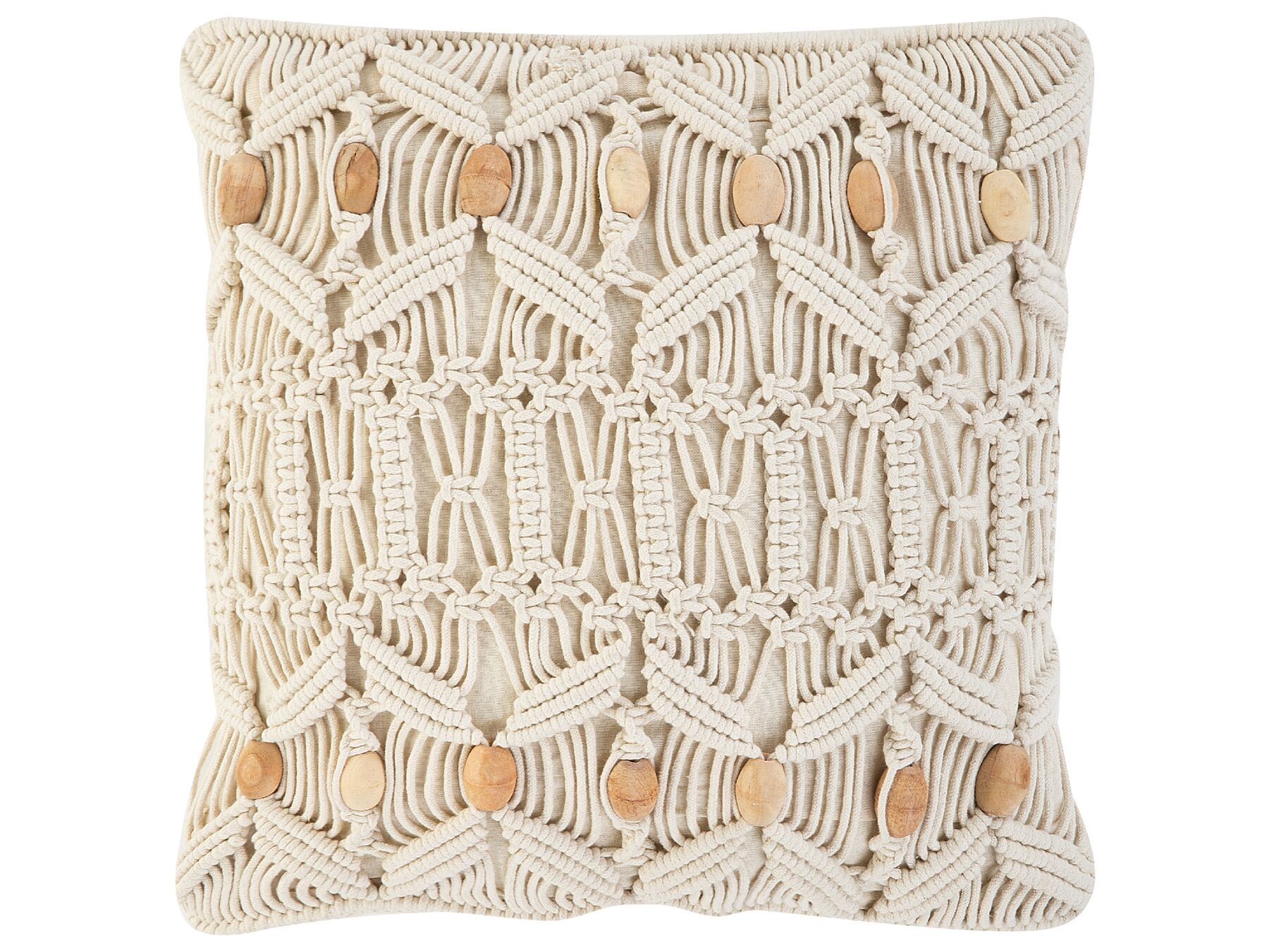 Dekokissen Strickmuster beige 45 x 45 cm NICAEA_753188