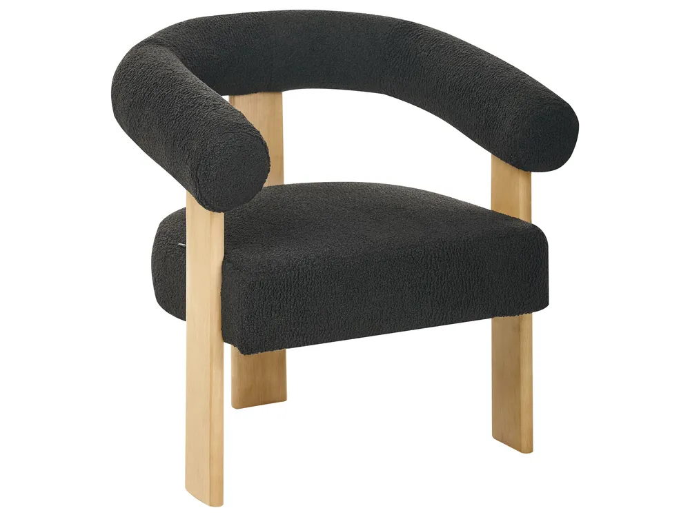 Set da salotto ILBRO Bouclé Nero/Marrone chiaro_985051
