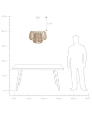 Pendant Lamp SAISI Paper Rope Beige_914540