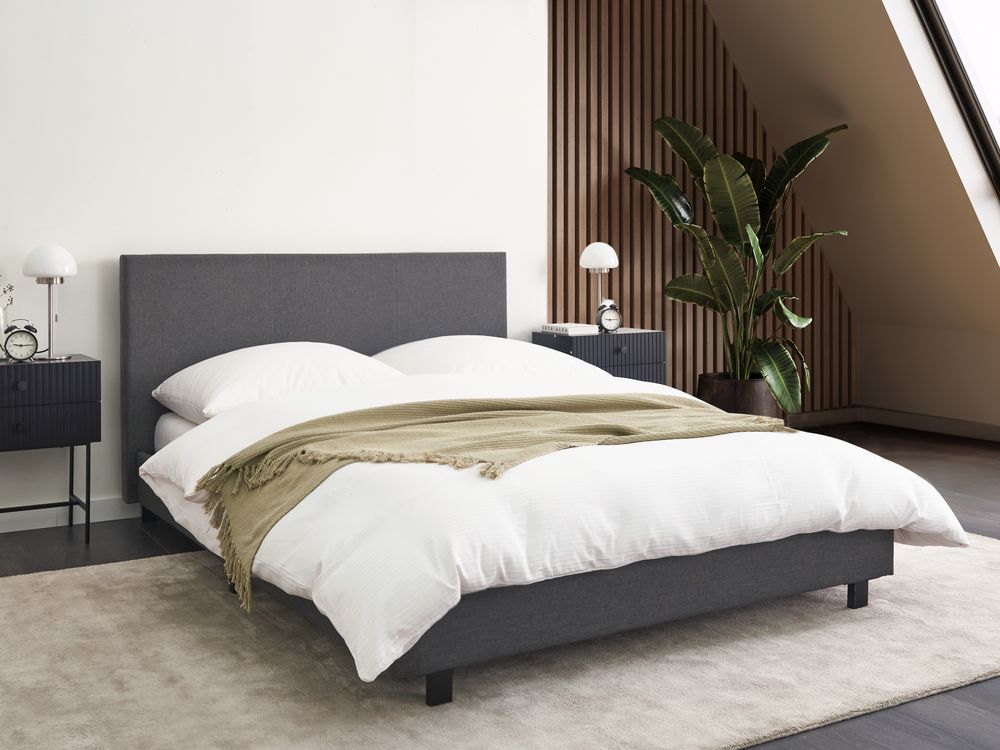 Lit à eau Tissu ALBI 140 x 200 cm Gris