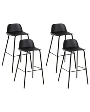 Set di 4 sedie alte MORA Nero_876343