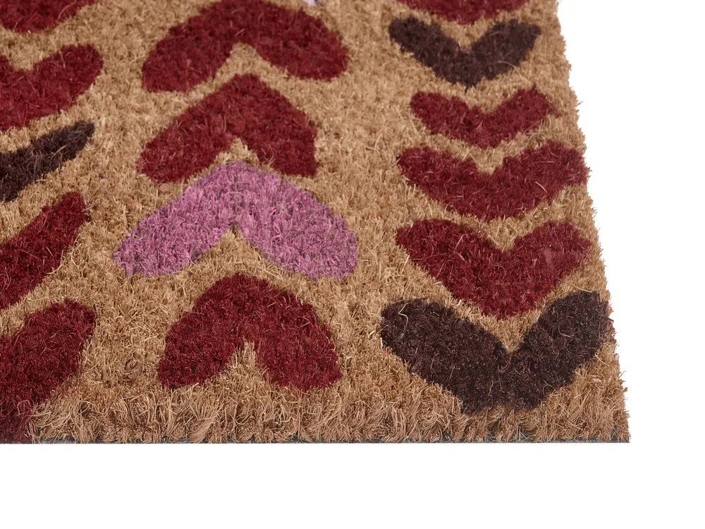 Doormat TIMOLAN Natural 40 x 60 cm Heart Coir_1044157