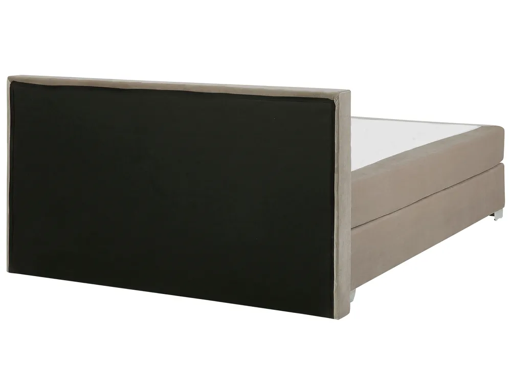 Boxspringbett Samtstoff CONSUL 160 x 200 cm Hellbeige_736367