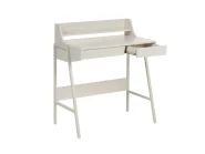 Home Office Desk with Hutch BROXTON 77 cm 46 cm Light Beige_1102713