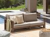 2 Seater Certified Acacia Wood Garden Sofa Dark TIMOR II_853424