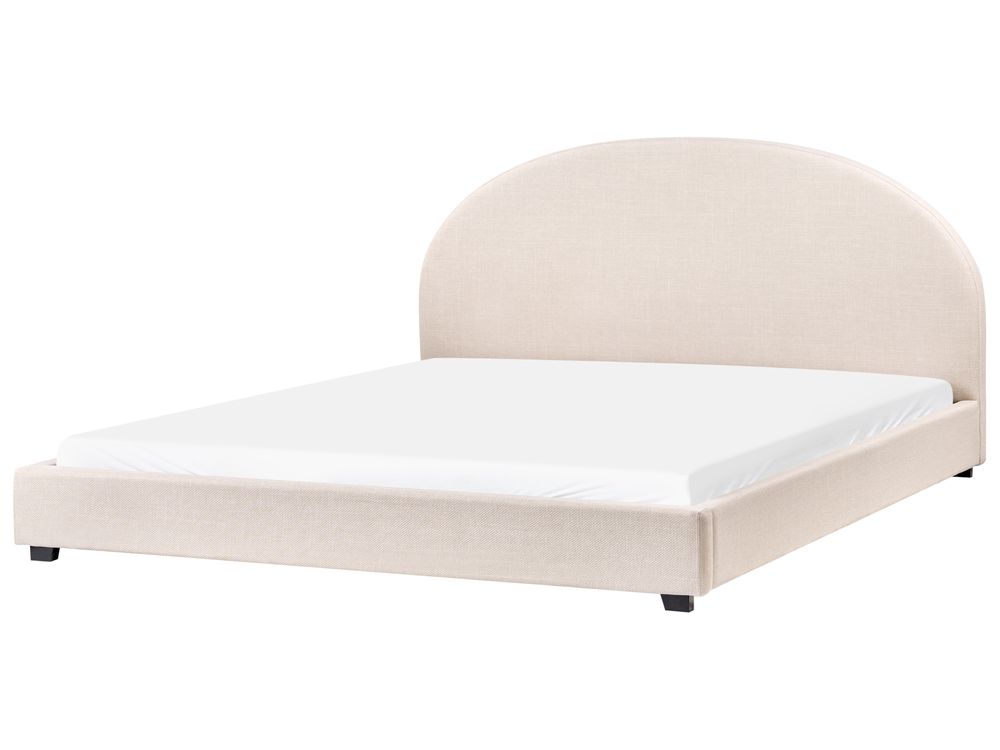 Letto ad acqua Tessuto VAUCLUSE 180 x 200 cm Beige chiaro