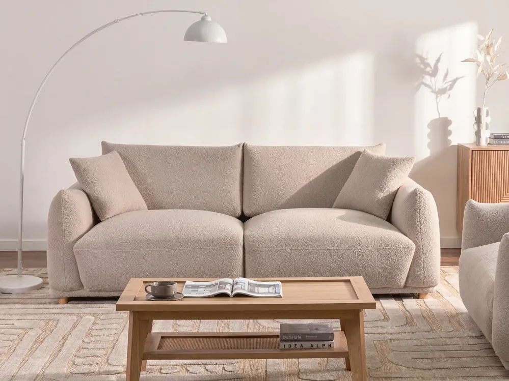 Sofa dla 3 osób JUBEK Boucle Beżowy