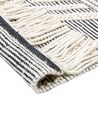 Teppich Wolle weiß / schwarz 160 x 230 cm geometrisches Muster PAZAR_855572