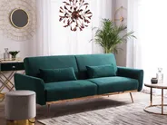 Sofa Bed 3 Seater EINA Velvet Emerald Green_729247