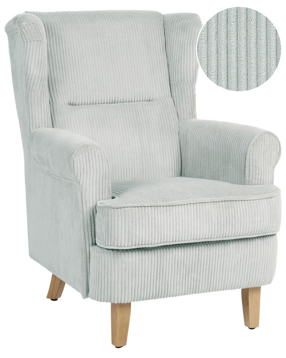 Wingback Chair ABSON Corduroy Light Blue_1186182