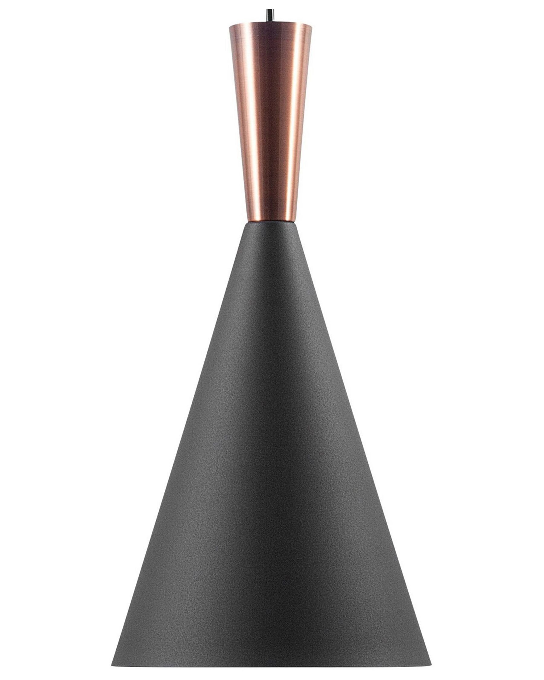 Lampa wisząca metalowa czarno-miedziana TAGUS_688369