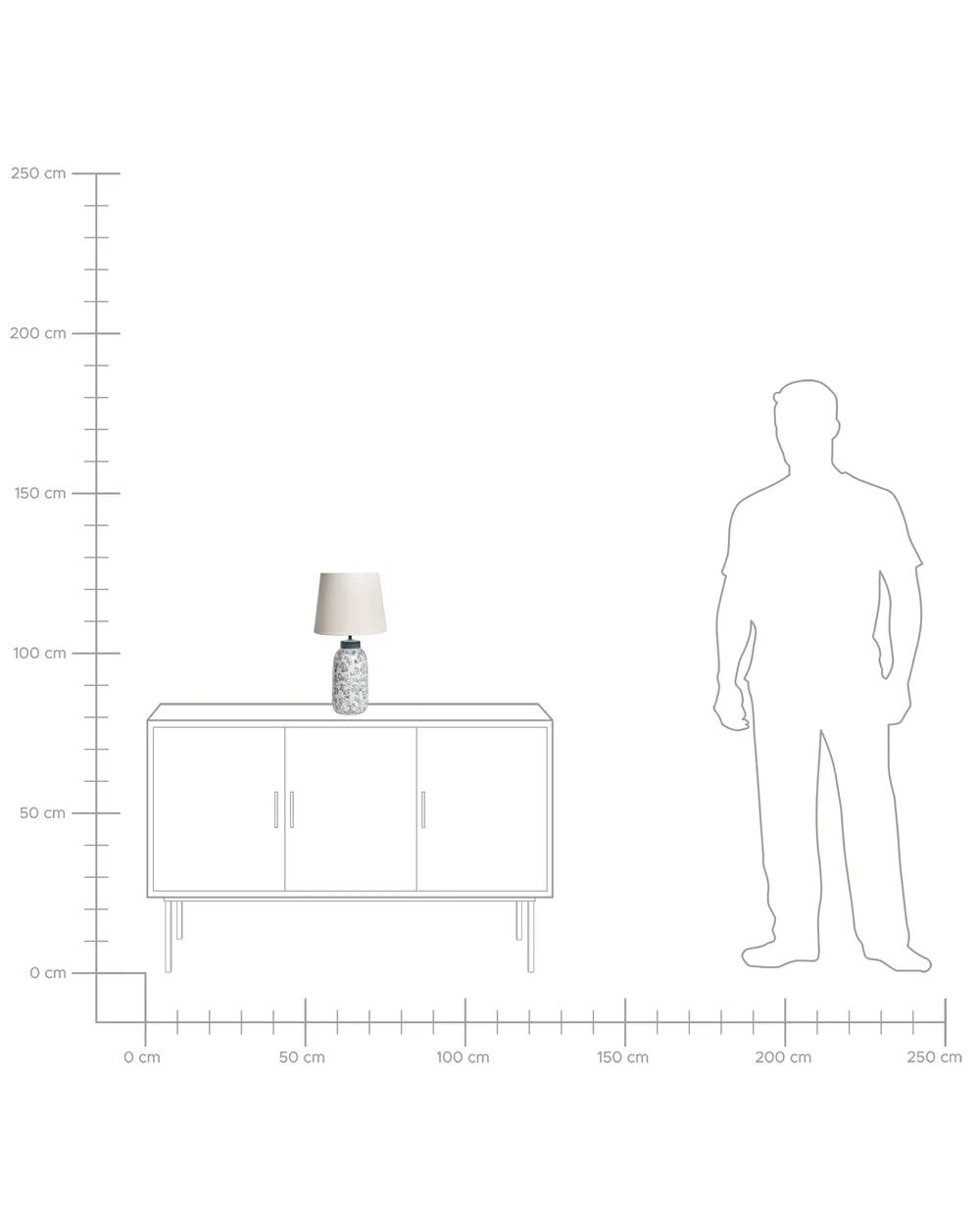 Lampada da tavolo LEMPA Ceramica Bianco/Blu_1032664