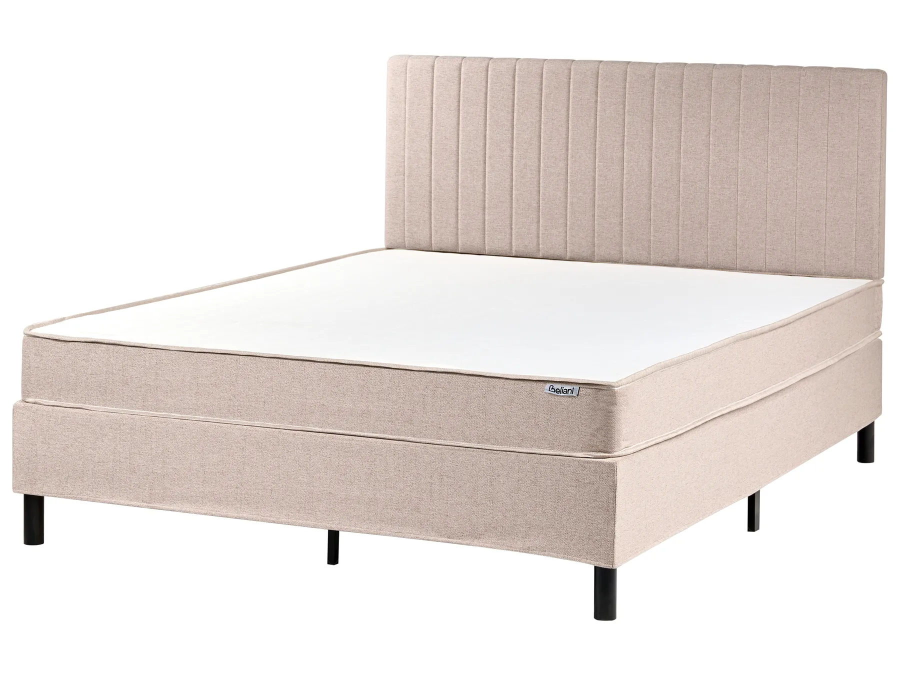 Divan Bed Fabric COUNTESS 160 x 200 cm (EU King Size) Beige_1054298